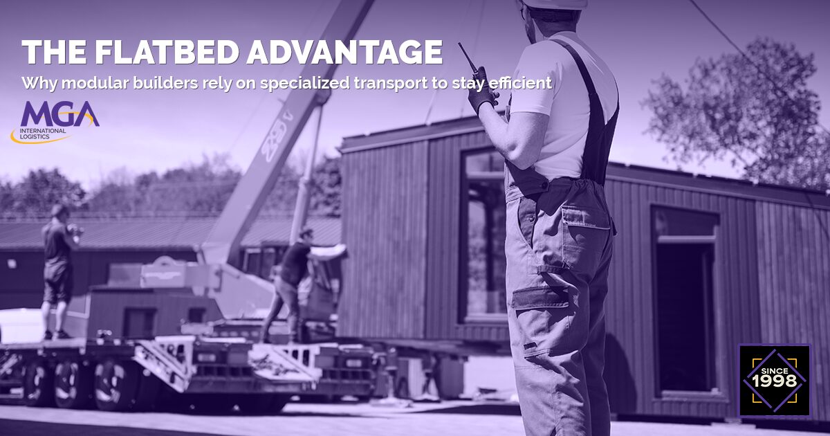 The Flatbed Advantage Why modular builders rely on specialized transport to stay efficient